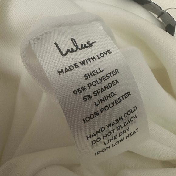 Lulus Feel Your Love White Ruffled Wide Leg Jumpsuit Size Small Bridal NWT - Picture 6 of 6